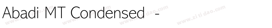 Abadi MT Condensed字体字体转换